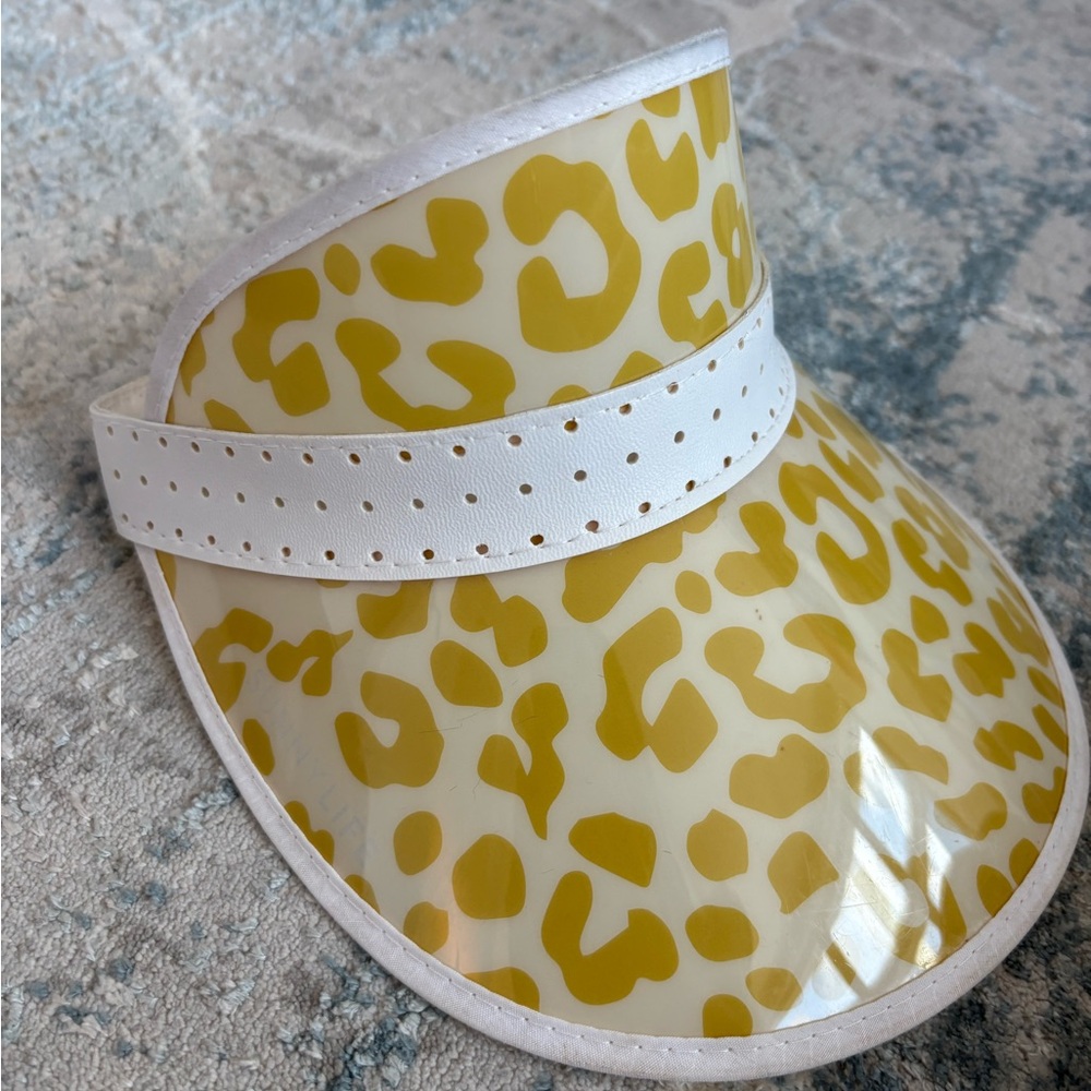 Kids Yellow Leopard Print Sun Visor